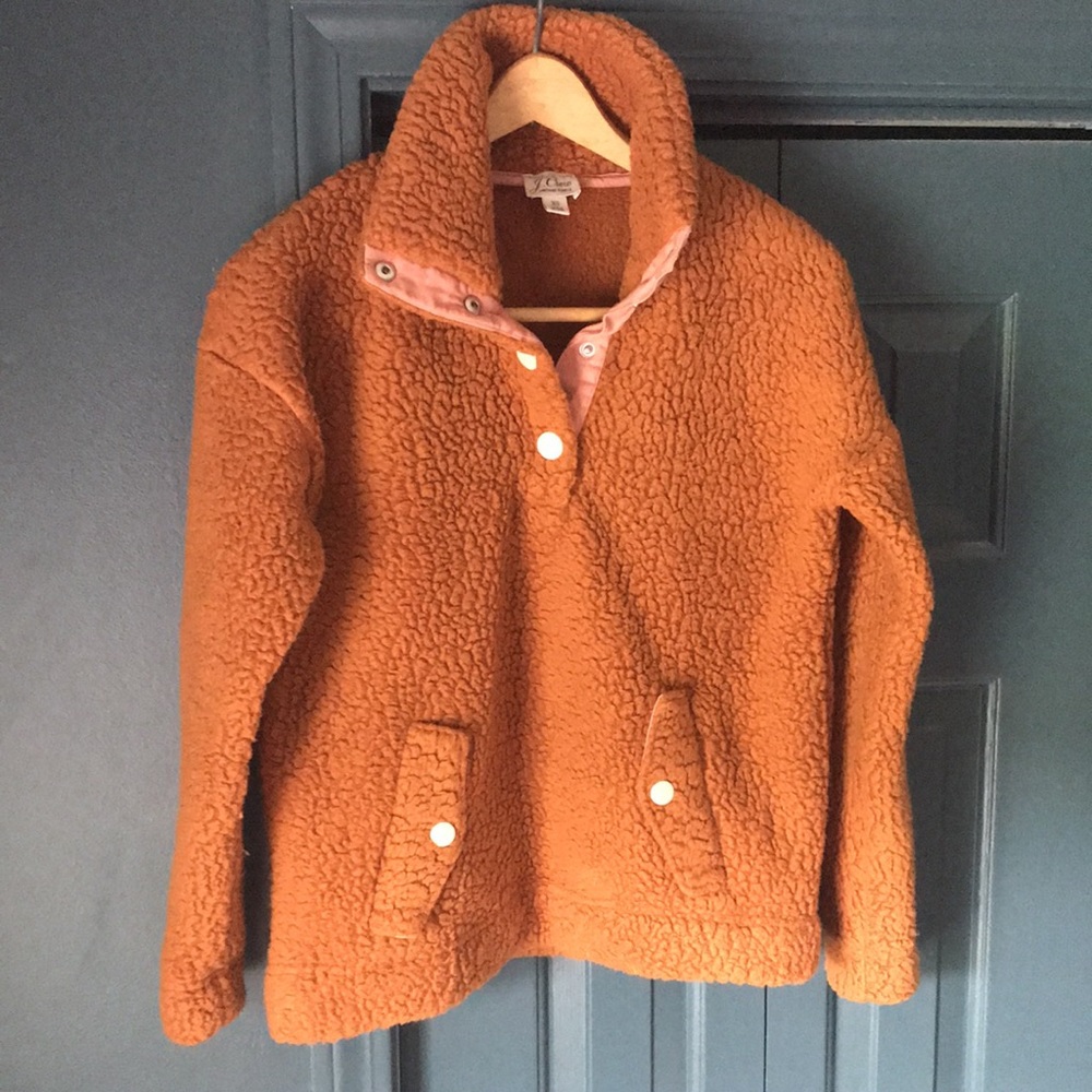 J.Crew snap-front pullover in plush Polartec Sherpa fleece size XS - Picture 4 of 9